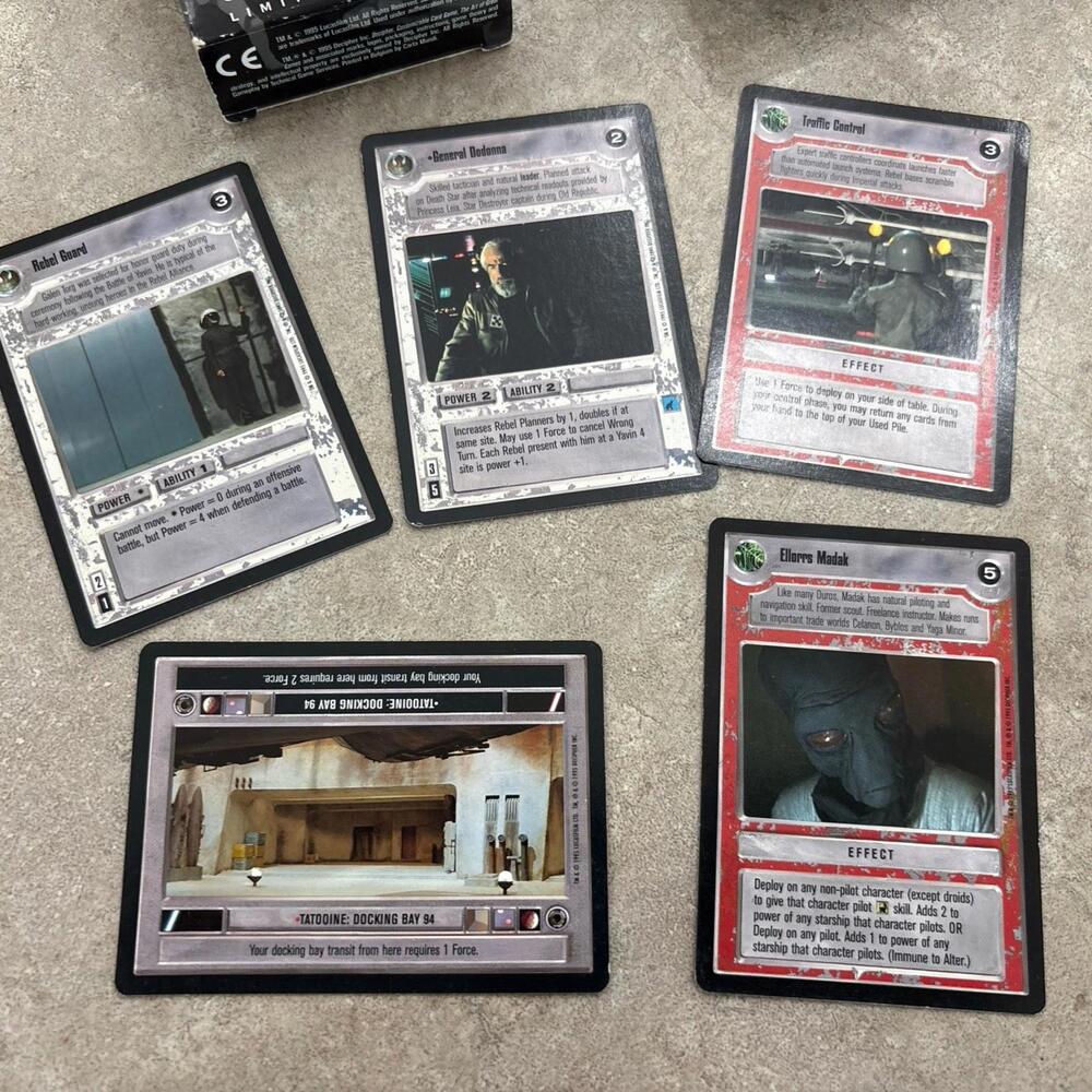 2 Decks Star Wars Premiere Limited Edition 60 Card Starter Set Opened Box 1995 + - Picture 15 of 15
